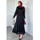 Kadın Dantel Bel Büzgülü Elbise