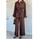 Kadın Oversize Bel Büzgülü İkili Takım