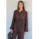Kadın Oversize Bel Büzgülü İkili Takım