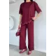 Kadın Kol Ve Etek Ucu Dantelli İkili Takım