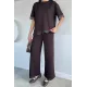 Kadın Kol Ve Etek Ucu Dantelli İkili Takım