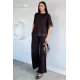 Kadın Kol Ve Etek Ucu Dantelli İkili Takım