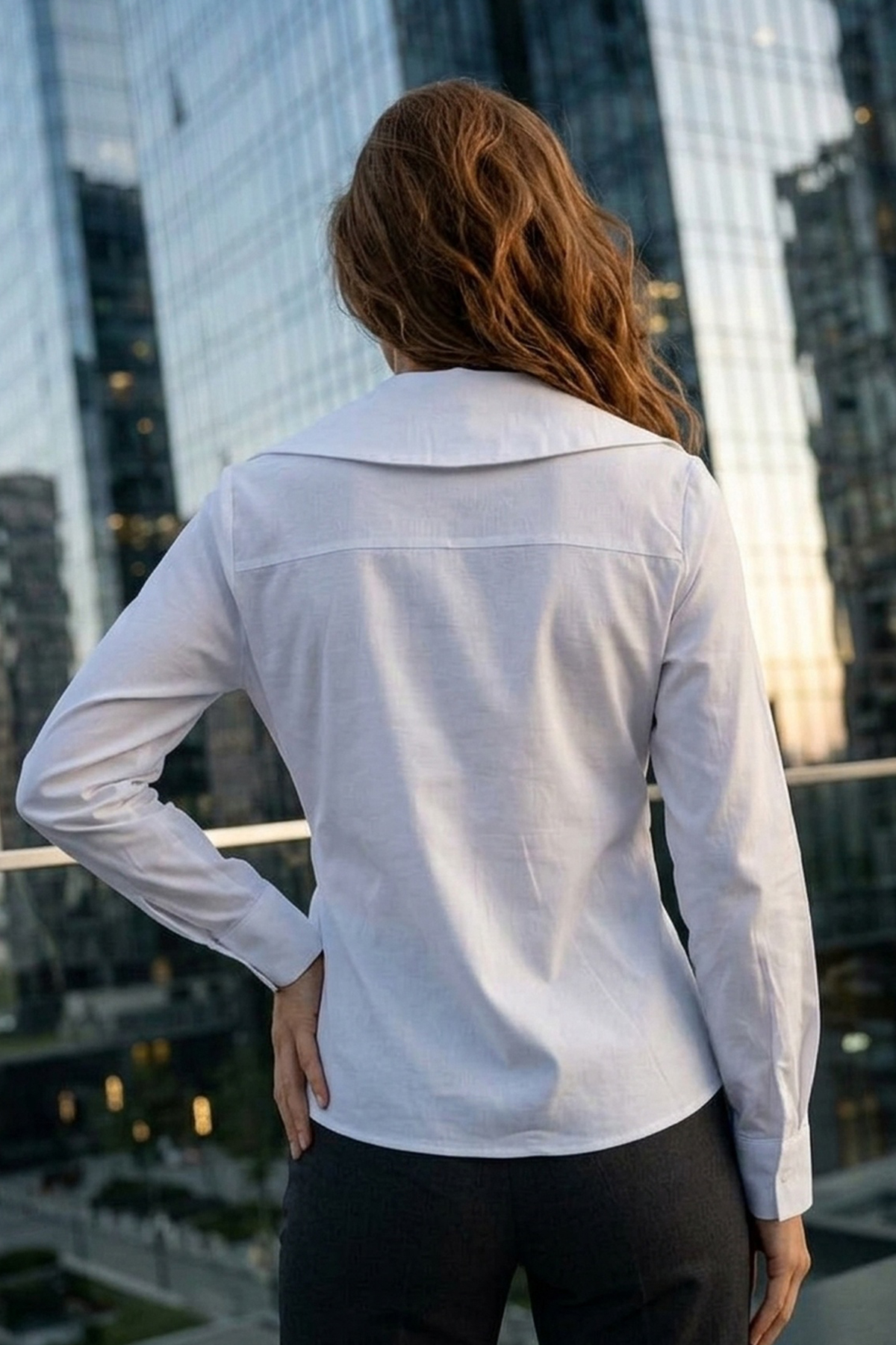 Kadın Bağlamalı Düz Gömlek