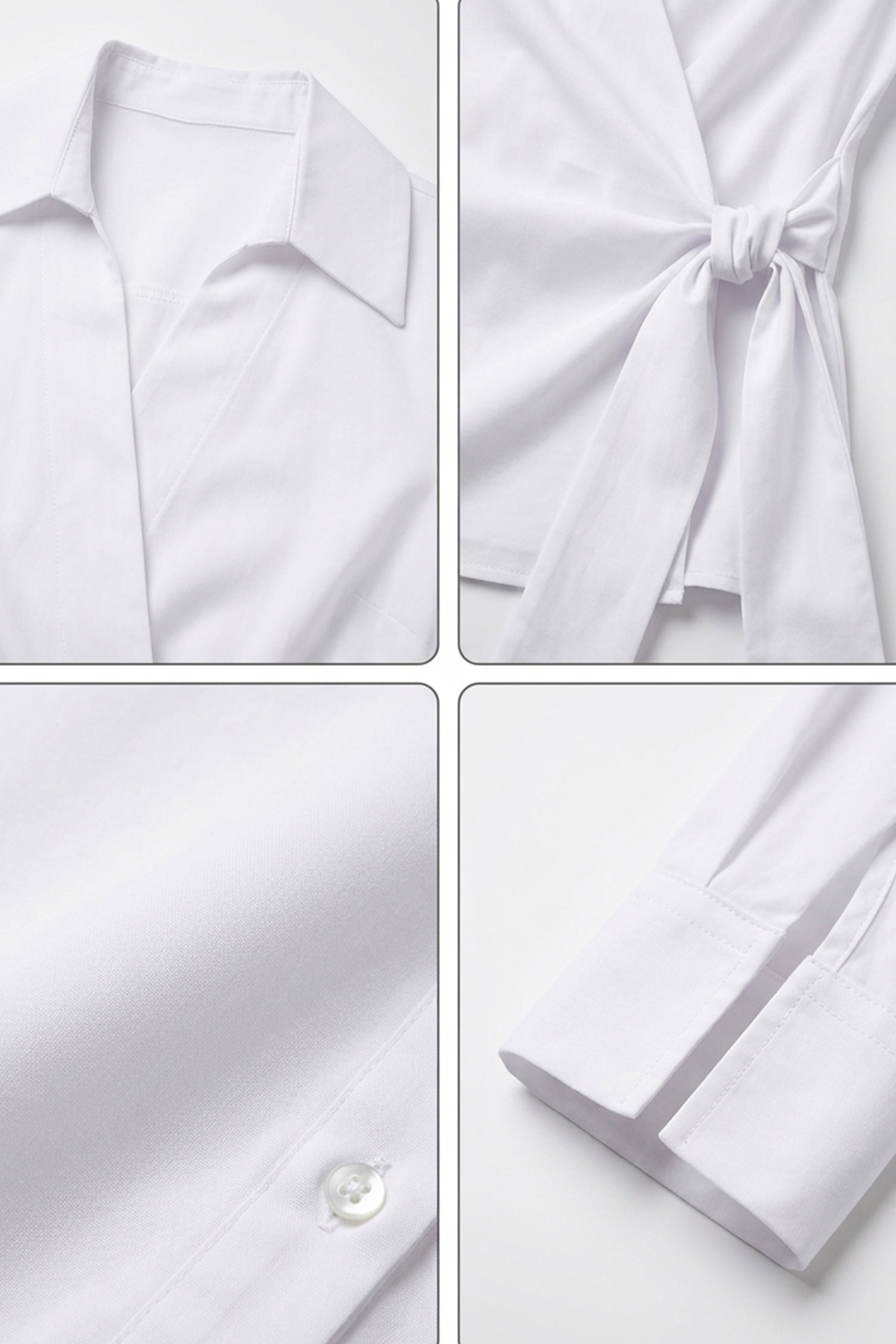 Kadın Bağlamalı Düz Gömlek