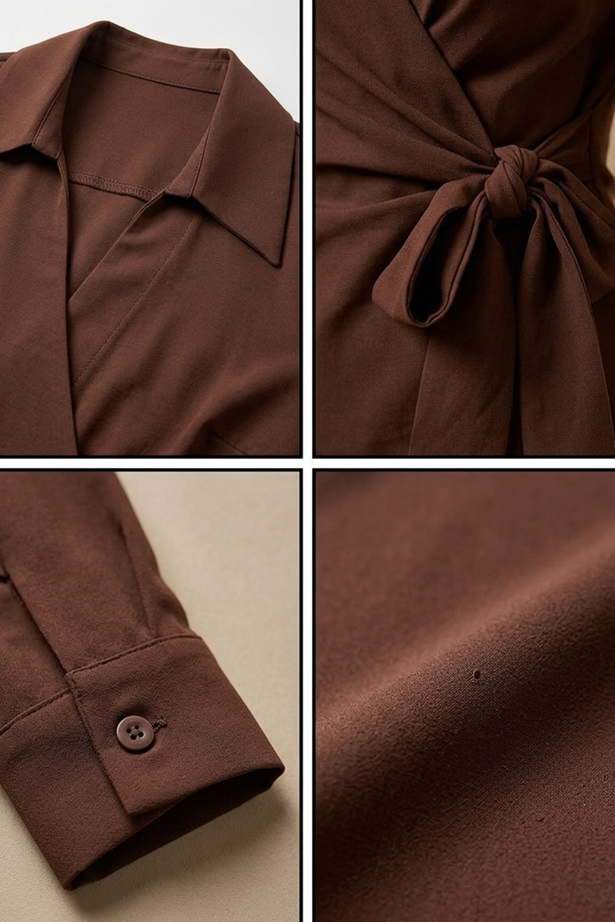 Kadın Bağlamalı Düz Gömlek