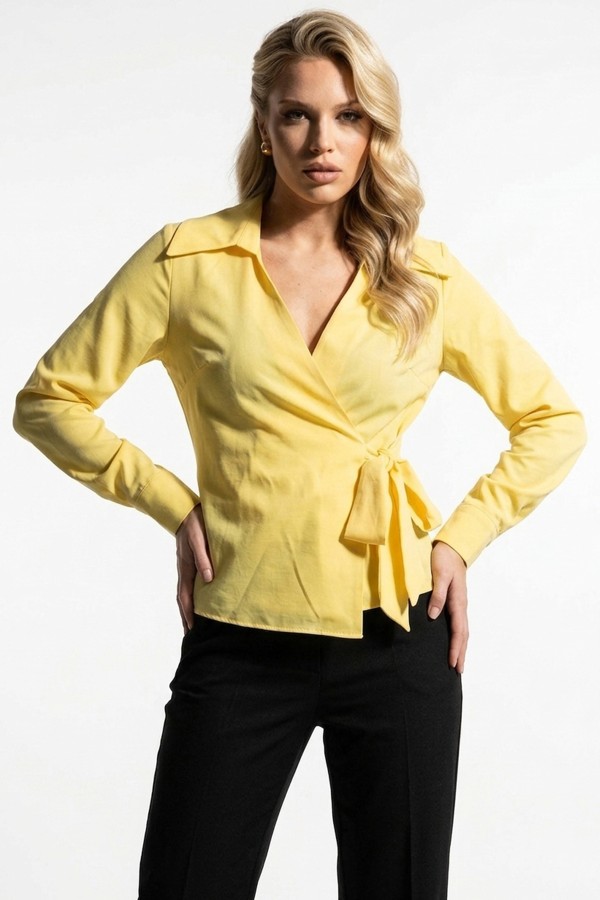 Kadın Bağlamalı Düz Gömlek