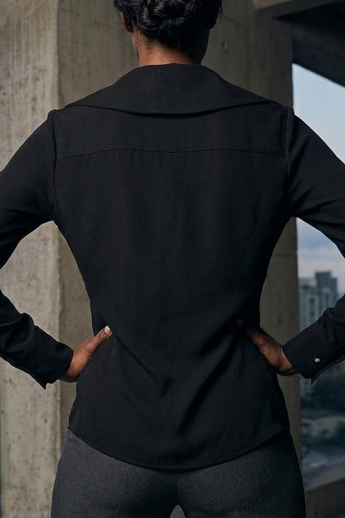 Kadın Bağlamalı Düz Gömlek