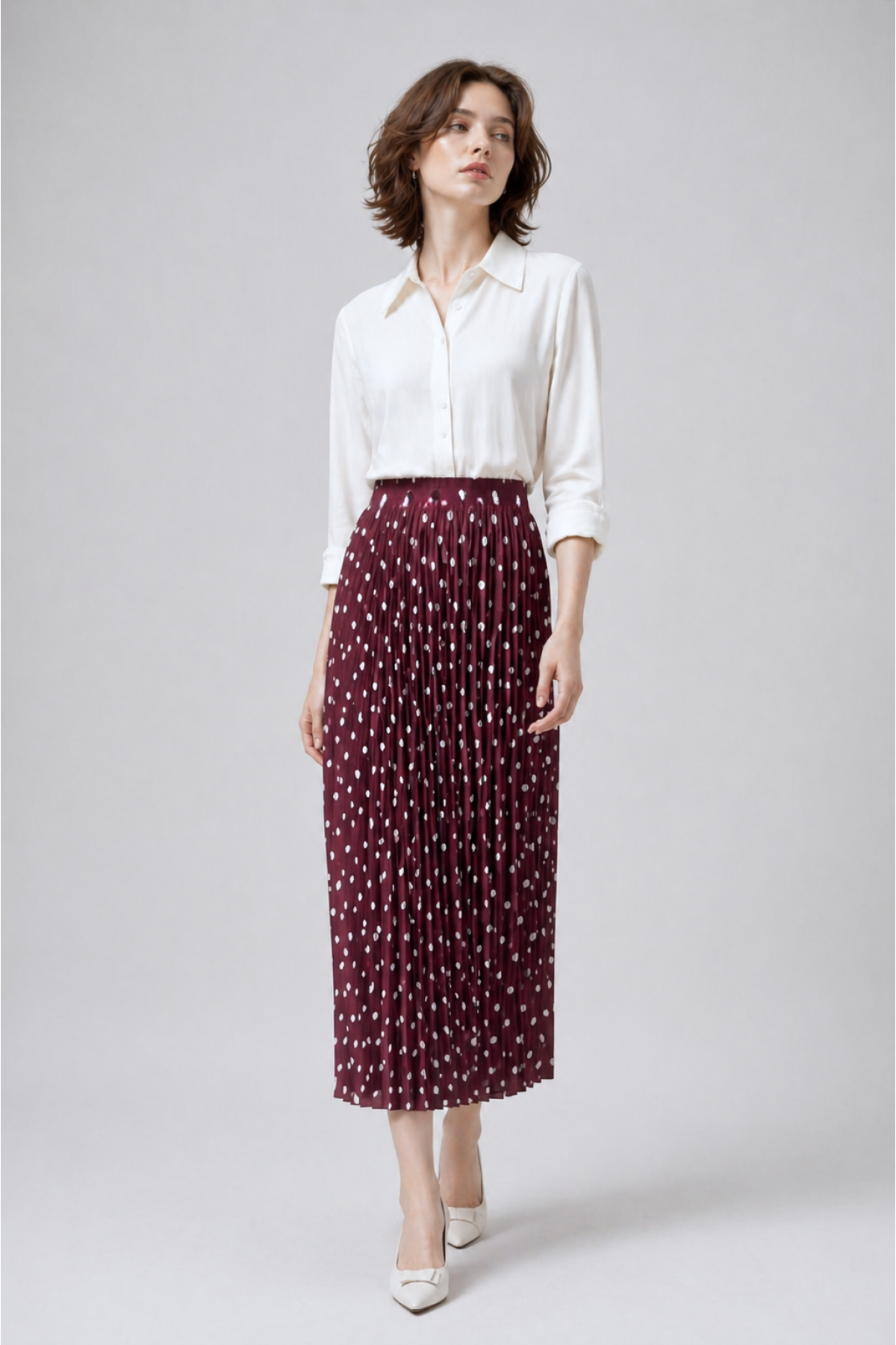 Kadın Puantiyeli Etek