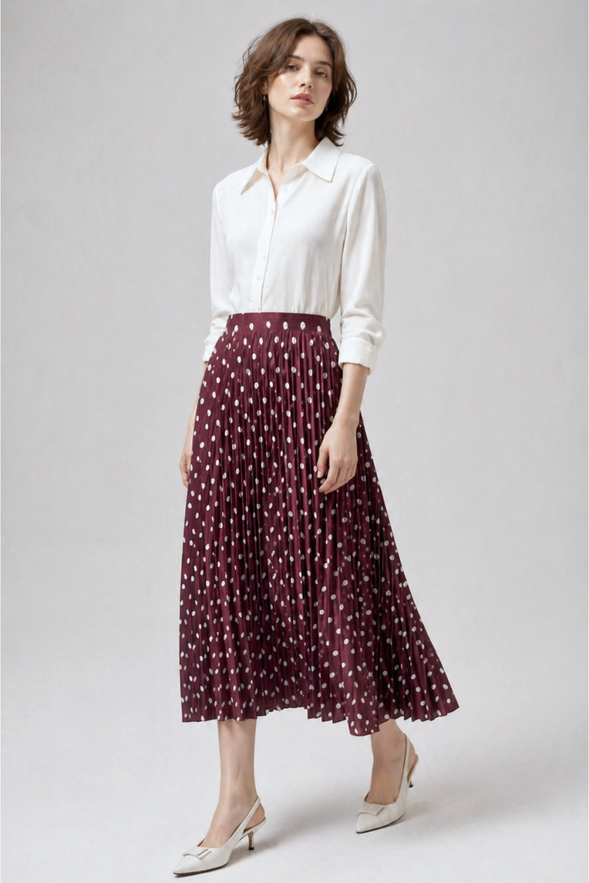 Kadın Puantiyeli Etek