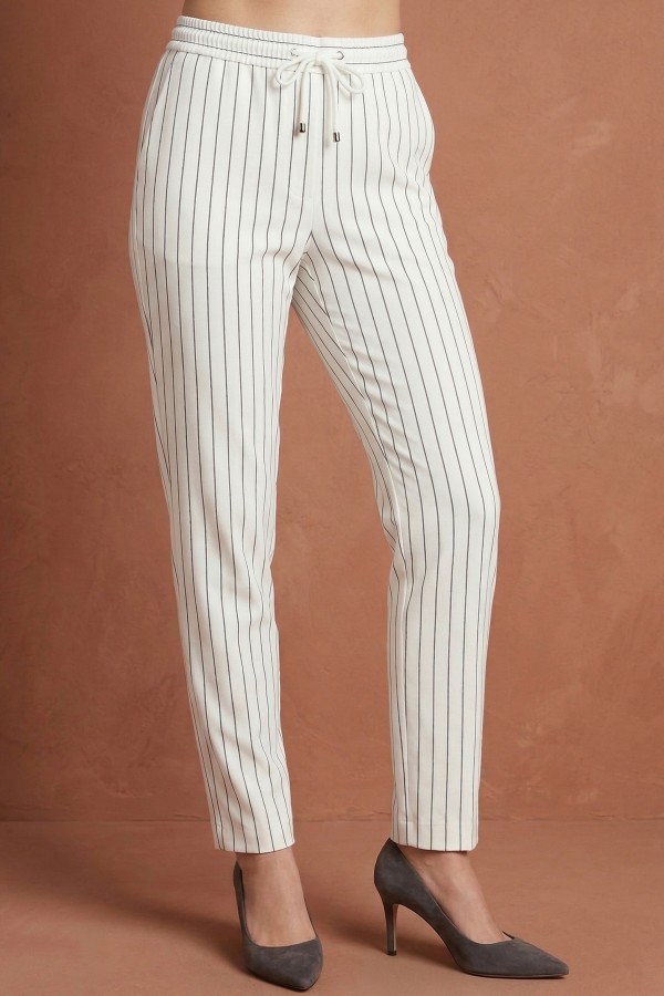 Kadın Çizgili Dabıl Pantolon