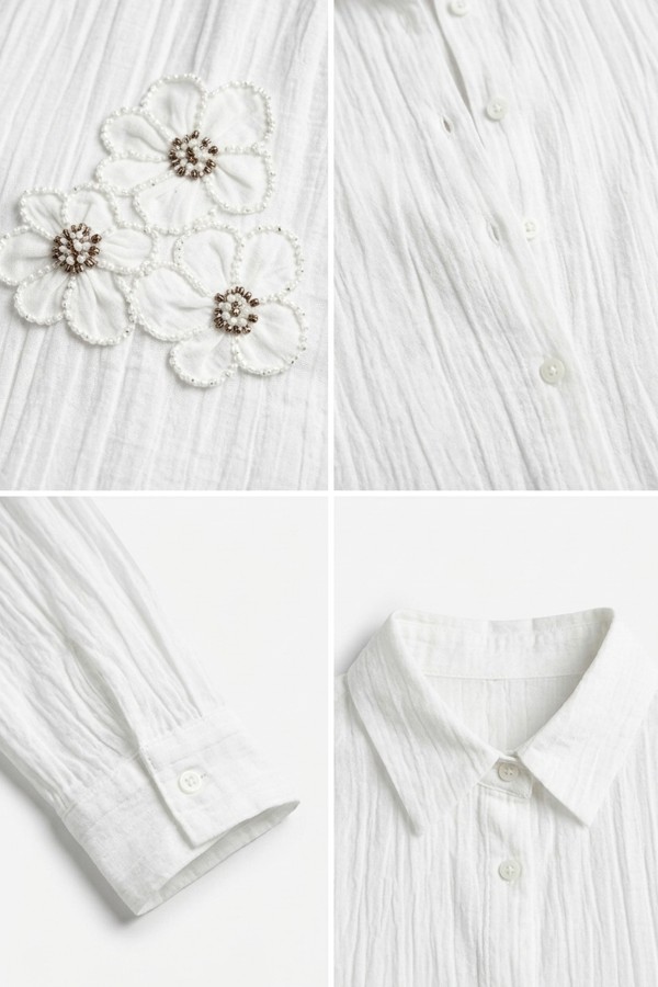 Kadın Çiçek Aksesuarlı Tunik