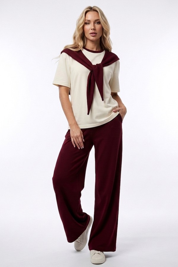 Kadın Bel Drapeli İkili Takım