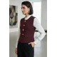 Kadın Güneş Düğmeli Blazer Yelek