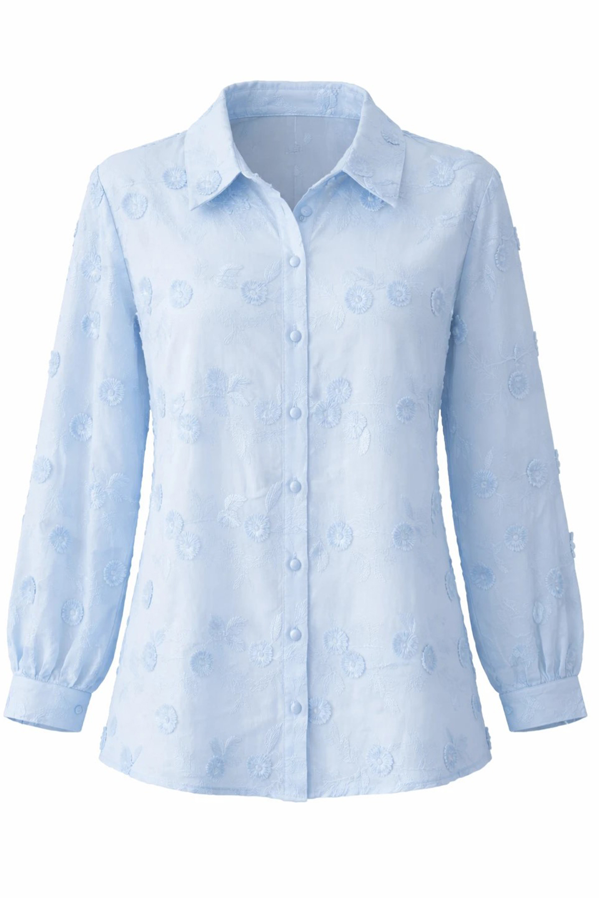 Kadın Kendiliğinden Motifli Gömlek