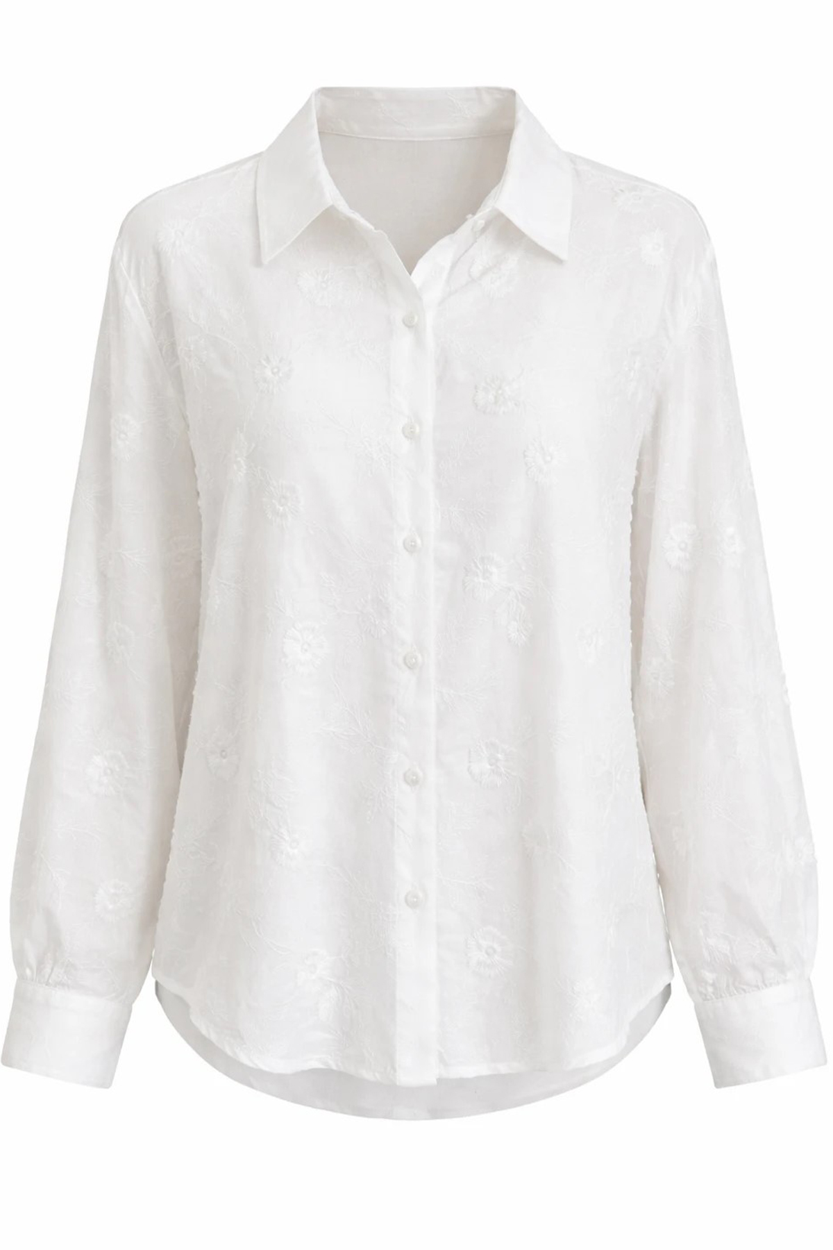 Kadın Kendiliğinden Motifli Gömlek