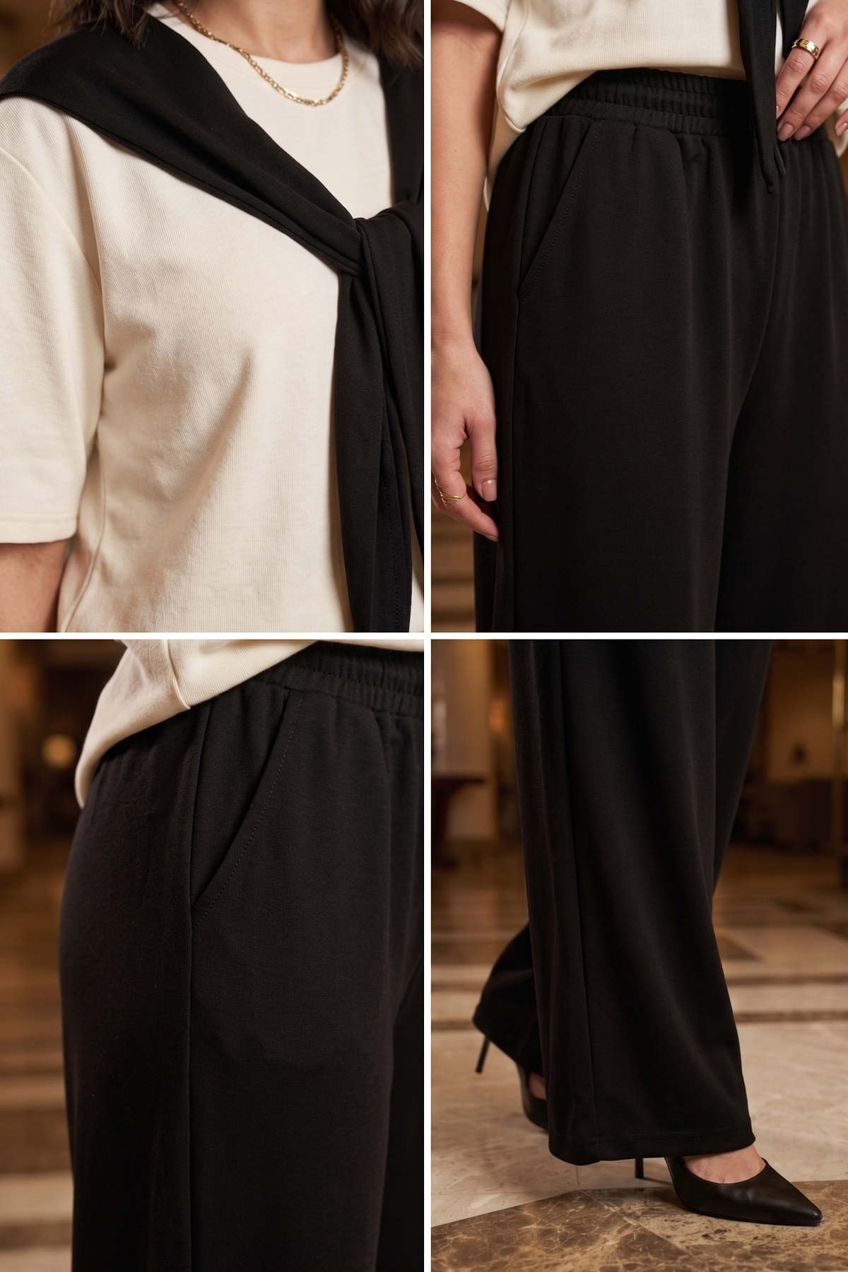 Kadın Bel Drapeli İkili Takım