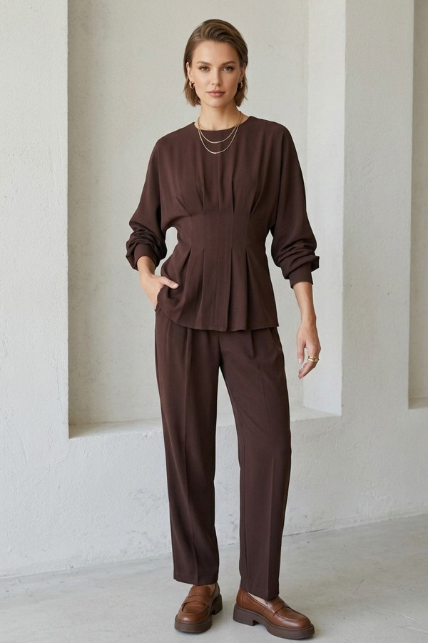 kadın bel drapeli ikili takım