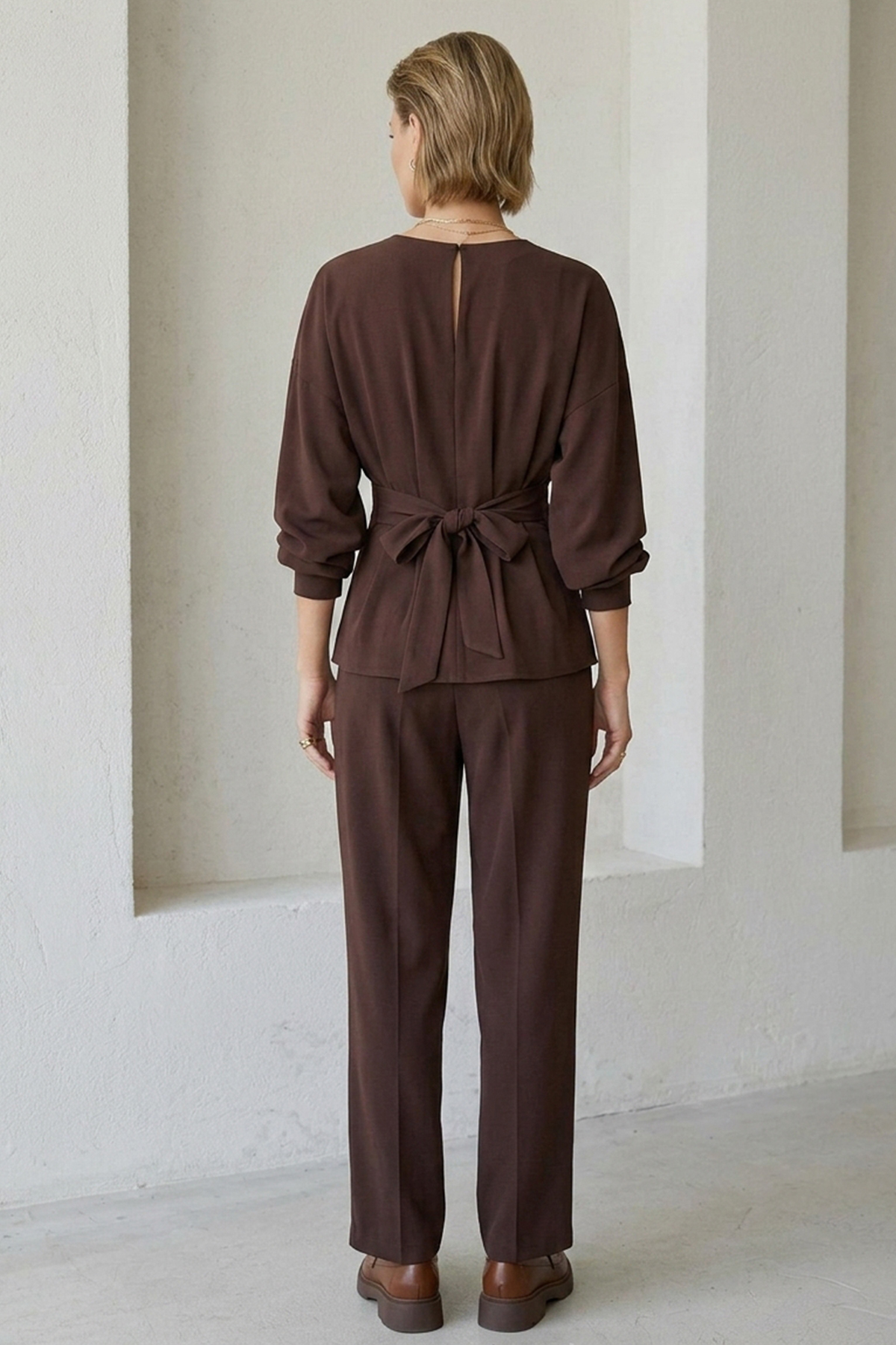 kadın bel drapeli ikili takım