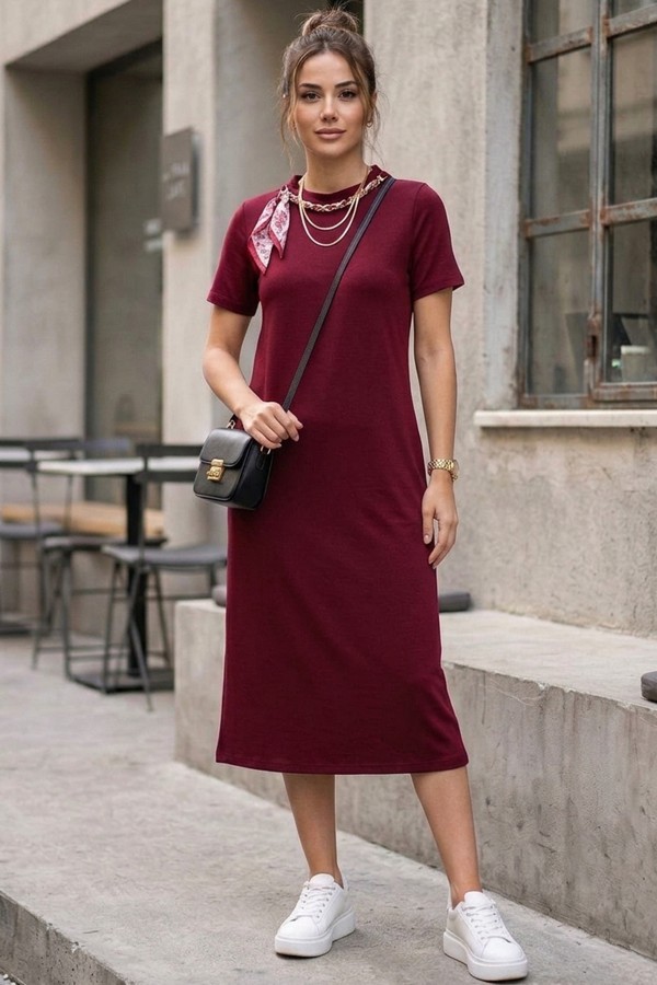 Kadın Flar Kemerli Elbise