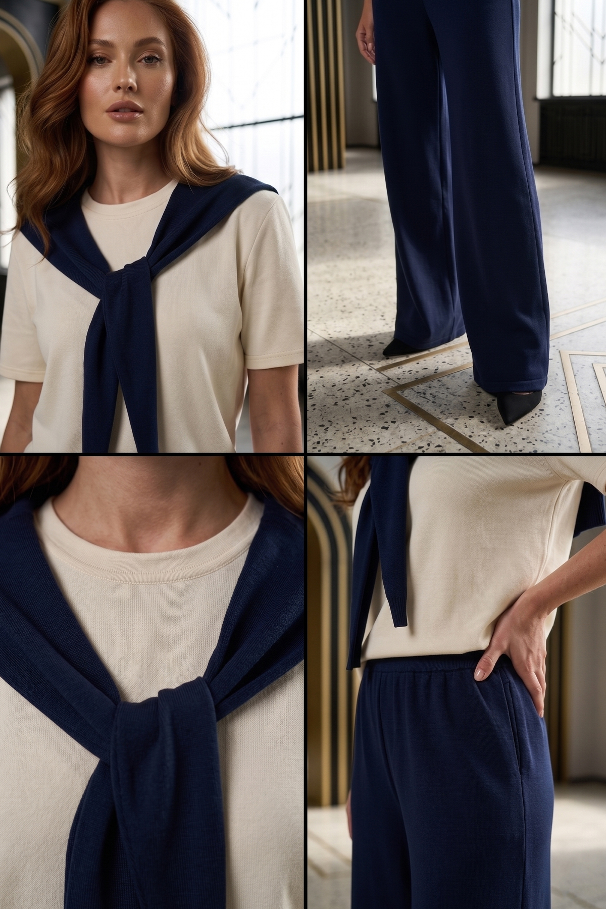 Kadın Bel Drapeli İkili Takım