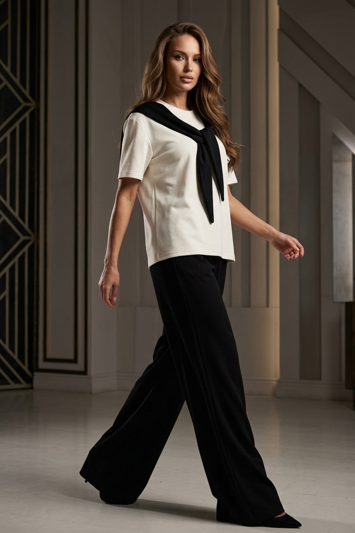 Kadın Bel Drapeli İkili Takım