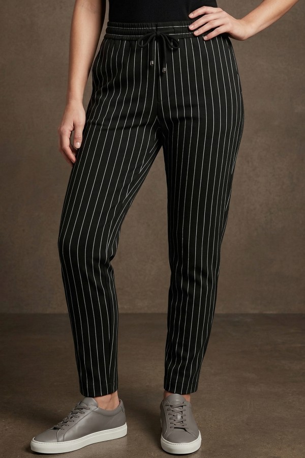 Kadın Çizgili Dabıl Pantolon