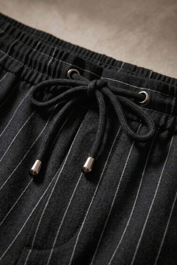 Kadın Çizgili Dabıl Pantolon