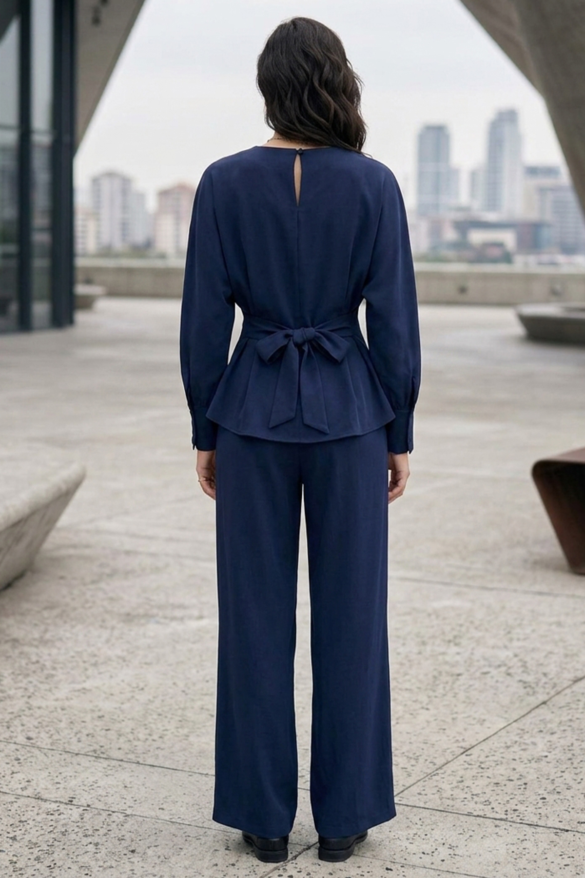 kadın bel drapeli ikili takım